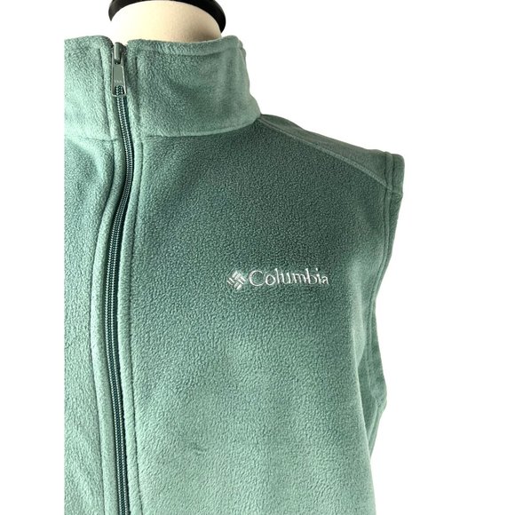 Columbia Green Fleece Vest, Women's Size X-Large - Picture 2 of 12
